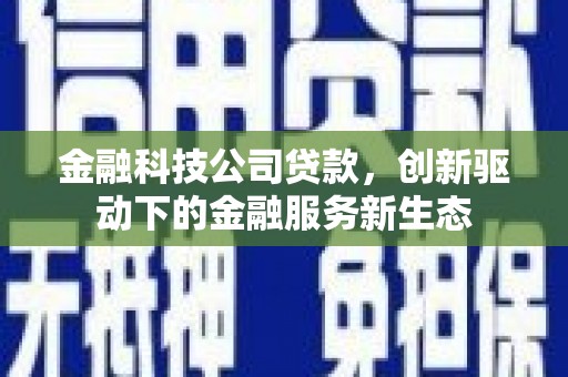 竹南金融科技公司贷款，创新驱动下的金融服务新生态