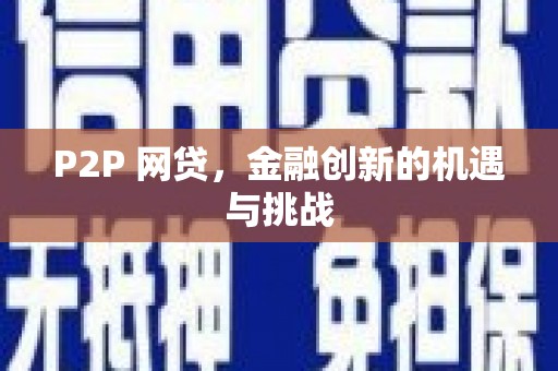 竹南P2P 网贷，金融创新的机遇与挑战