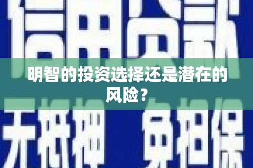 竹南明智的投资选择还是潜在的风险？