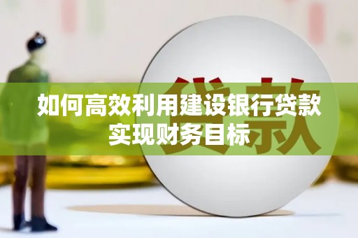 竹南如何高效利用建设银行贷款实现财务目标