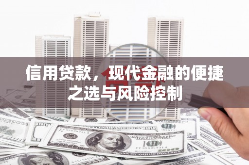 竹南信用贷款，现代金融的便捷之选与风险控制
