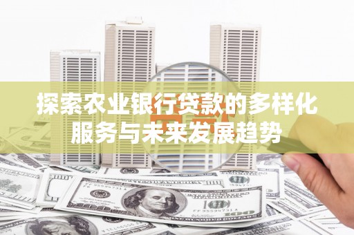竹南探索农业银行贷款的多样化服务与未来发展趋势