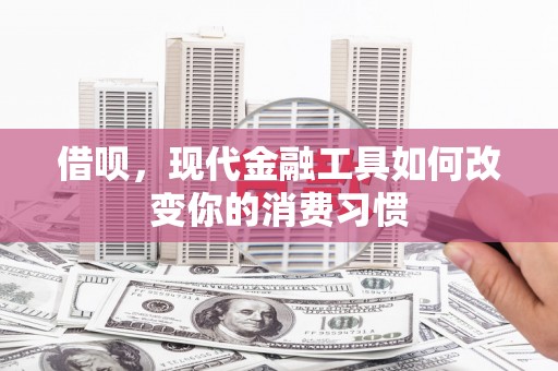 竹南借呗，现代金融工具如何改变你的消费习惯