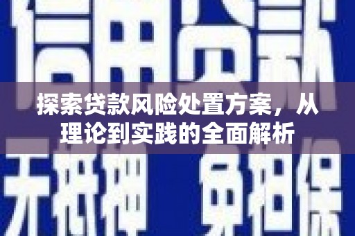 竹南探索贷款风险处置方案，从理论到实践的全面解析