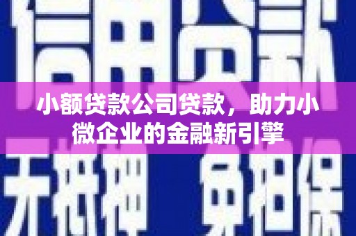 竹南小额贷款公司贷款，助力小微企业的金融新引擎