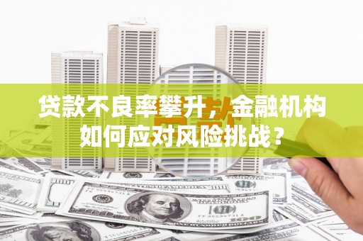竹南贷款不良率攀升，金融机构如何应对风险挑战？