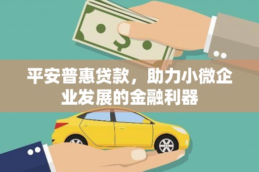 竹南平安普惠贷款，助力小微企业发展的金融利器