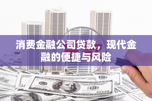 竹南消费金融公司贷款，现代金融的便捷与风险